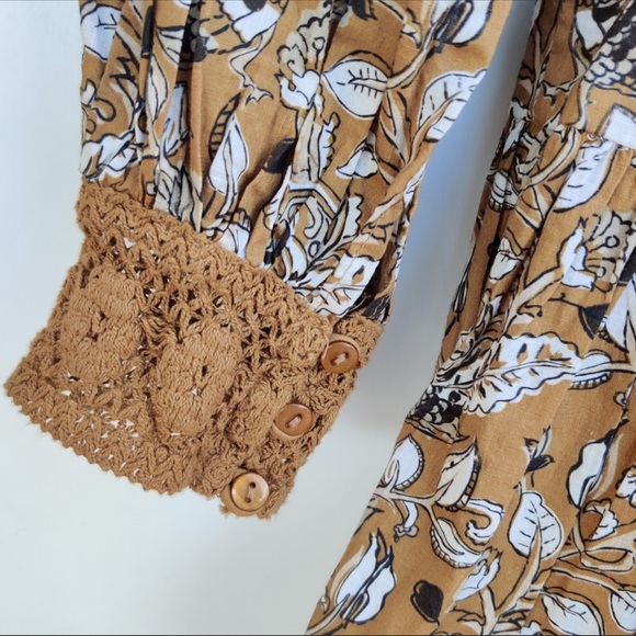 Anthropologie Dress Let Me Be Jemma Tan Size 8 Boho - Picture 9 of 16